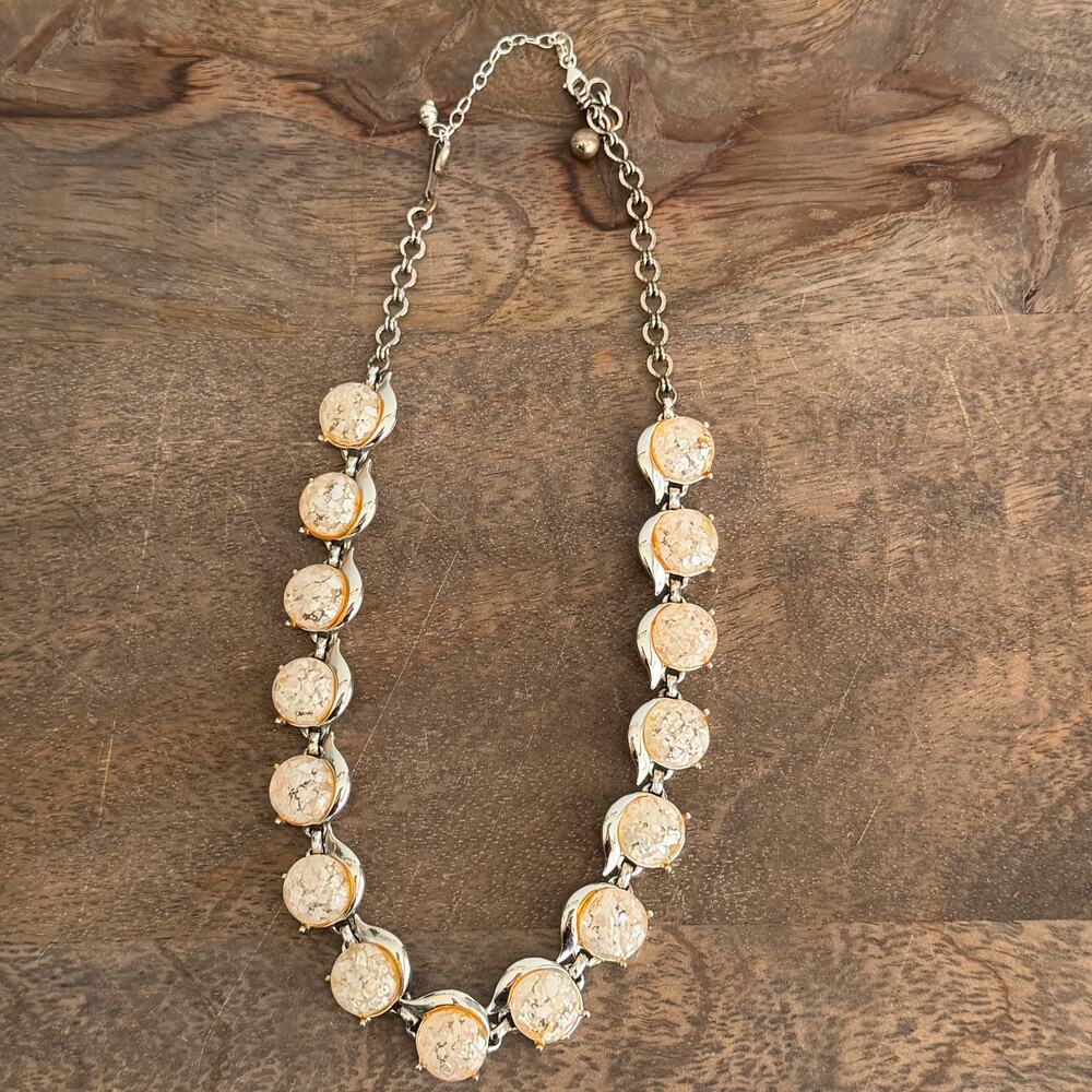 Vintage Art Deco Statement Necklace - Yellowing